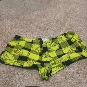 Green Patterned Women's Pj Shorts